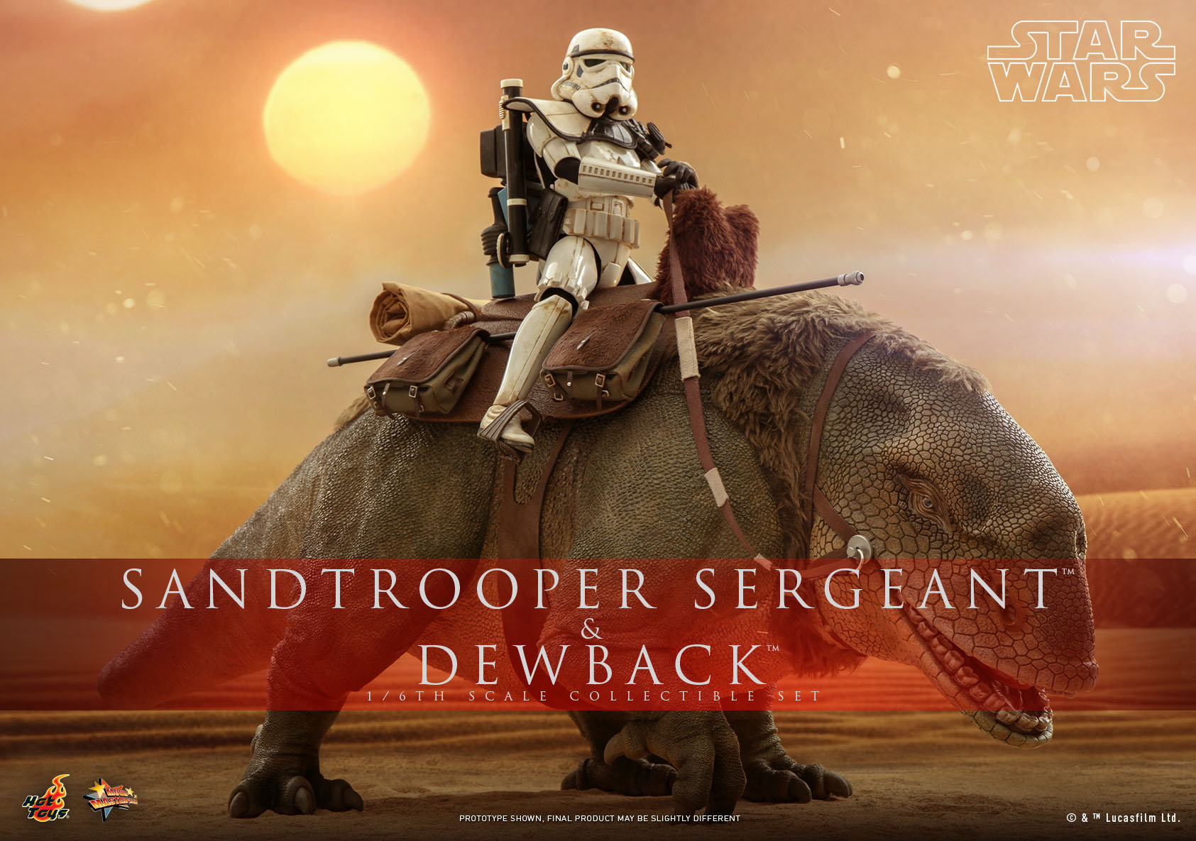 Pre-Order Hot Toys Star Wars Sandtrooper Sergeant & Dewback Sixth Scale Figure Set MMS722